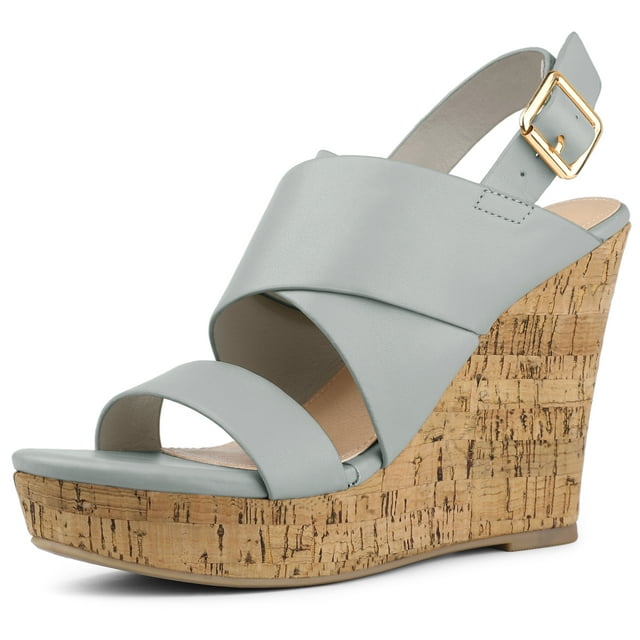 Women's Platform Heels Ankle Strap Wedges Sandals