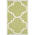 thumbnail image 3 of SAFAVIEH Cambridge Justine Geometric Quatrefoil Wool Area Rug, Green/Ivory, 6' x 6' Square, 3 of 10