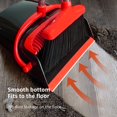 thumbnail image 2 of Broom and Dustpan Set (54") Long Handle Home Cleans Collapsible Broom with Dustpan Combo for Sweeping Dorm Classroom Lobby Kitchen Office (Black and Red), 2 of 11