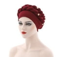 thumbnail image 2 of Travelwant Women Turban Pre-Tied Bonnet Braid Turban African Head Wrap for Woman, 2 of 7
