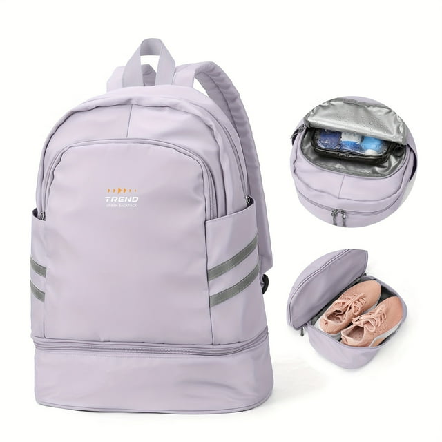 Super-Capacity Folding Backpack with Dry/Wet Compartment - Perfect for Travel!