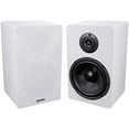 thumbnail image 1 of Paire ROCKVILLE RockShelf 68W Blanc 6,5 Pouces Haut-Parleurs d'Étagère à Livres pour la Maison avec Woofers en Kevlar, 1 of 6