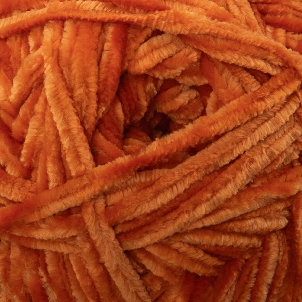 Craft County Velvet Yarn - Burnt Orange - Single Skein