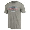 thumbnail image 2 of Men's Heathered Gray Arkansas Razorbacks Freedom Tri-Blend T-Shirt, 2 of 3