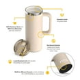 thumbnail image 4 of RTIC 20 oz Ceramic Lined Insulated Road Trip Travel Mug, Leak-Resistant Lid, Beach, 4 of 9