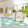 thumbnail image 5 of Fishes Dish Drying Mat Microfiber Kitchen Mats Large Counter Absorbent Dish Pad Drainer Rack 18"x24", 5 of 7