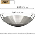 thumbnail image 5 of Stainless Steel Wok 10 Inch/ 26cm, Round Bottom Dual- Handled Heavy Wok, Traditional Canton Style Frying Pan Multi- Cooking Wok Stir Fry Pan for Kitchen Restaurant Home (Small), 5 of 7