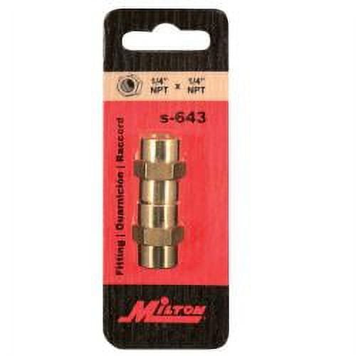 MILTON INDUSTRIES INC F HEX COUPLING 1/4NPT 2PK