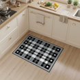 thumbnail image 2 of ODIKA 3'x5' Washable Throw Rug Stain Resistant, Low Profile, Non-Slip Plaid Under Vintage Checkered Print Doormat Layering Layered for Entryway, Kitchen, Mudroom, 2 of 7