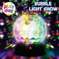 thumbnail image 3 of Play Day Light up Disco Ball Bubble Blower with 4 fl oz solution, 9-inch Automatic Bubble Machine for Kids Parties, Birthdays & Outdoor Play, 3 of 7