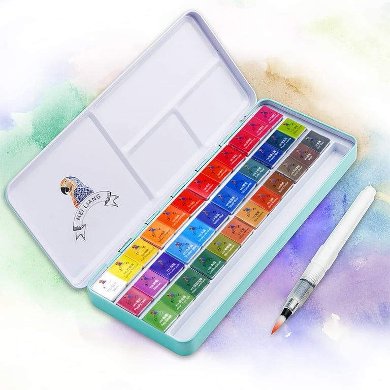  BeauFairy Watercolor Paint Set, 48 Colors Solid Pigment,  Portable Iron Box, Vivid Colors, Easy to Blend, Light Weight, Perfect  Travel Watercolor Set for Artists, Amateur Hobbyists and Painting Lovers :  Arts
