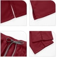 thumbnail image 6 of MOJOGO Summer Scrubs Set for Women Multi Pockets V Neck Top Long Drawstring Pants Set Two Piece Nurse Uniform Wine XL, 6 of 6