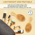 thumbnail image 4 of OPALESQUE 2PCS Bamboo Hair Brush Wood Travel Brush Mini Hairbrush For Women Massage Scalp Natural Paddle Pocket Bamboo Handle Wood Bristle Detangling Brush for Hair Growth for All Hair Types, 4 of 7