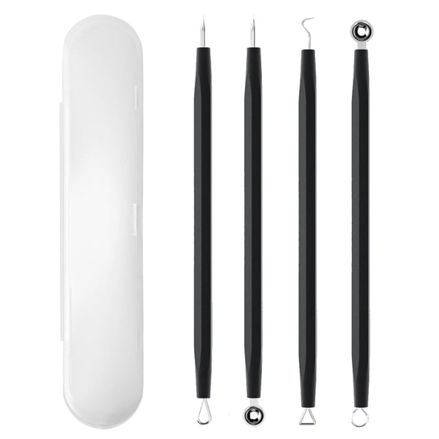 Pimple Popper Tool Kit, Comedone Blackhead Remover Zit Blackhead Extractor Tool for Nose Face, Blackhead Needle Acne Needle Beauty Tool Candy Color Tool Kit. (4Pcs Set) (Green)