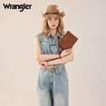 thumbnail image 7 of Wrangler Wristlet Clutch Wallet for Women Large Capacity Zipper Pouch with Detachable Wrist Strap, Brown, 7 of 7