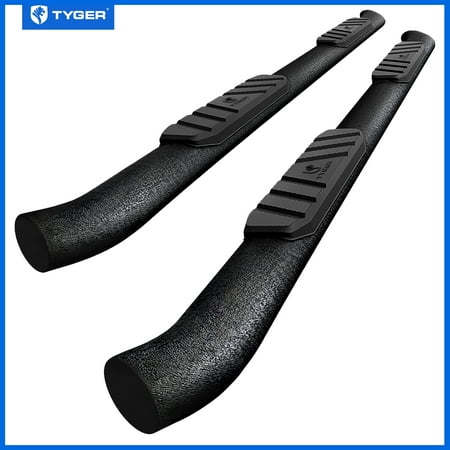 Tyger Auto 3.5  Rider Running Boards Compatible with 2007-2018 Chevy Silverado GMC Sierra 1500; 2007-2019 2500 3500HD; 2019 LD / Limited | Double Cab | TG-SS2C35048 | Side Step Rail Nerf Bars