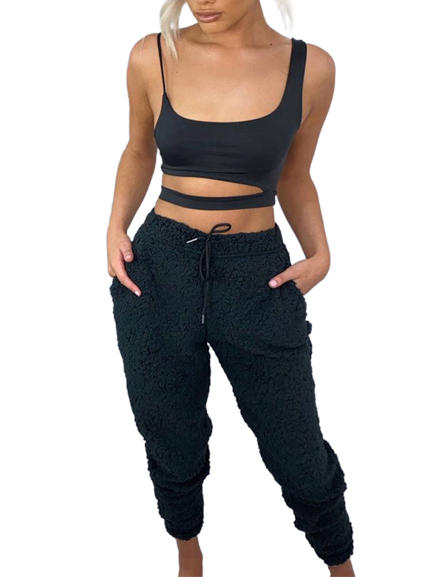 fleece pants with pockets