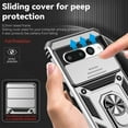 thumbnail image 4 of Jiahe Cover For Google Pixel 7 Pro,Slim Armor Shockproof Magnetic Slide Camera Lens Protector Ring Holder Case Cover,Silver, 4 of 9
