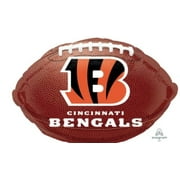 18" CINCINNATI BENGALS BROWN Football Balloon Party Supplies Decorations Foil Mylar Balloon