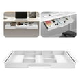 thumbnail image 3 of White Under Desk Mounted Sliding Pull-out Drawer, Drawer Storage Organizer for Standing Desks, Pull-out Drawer Iron, 3 of 26