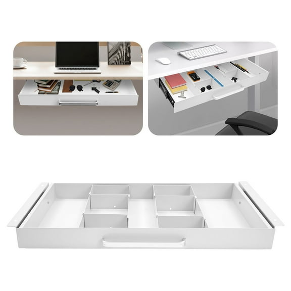 Under Desk Sliding Pull-Out Drawer Drawer Storage Organizer For Home/Office