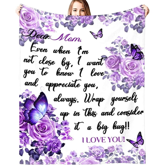 LHSHID Best Gifts for Grandma Blanket from Grandchildren Super Soft Flannel Blankets for Birthday/Mothers Day 50x60in