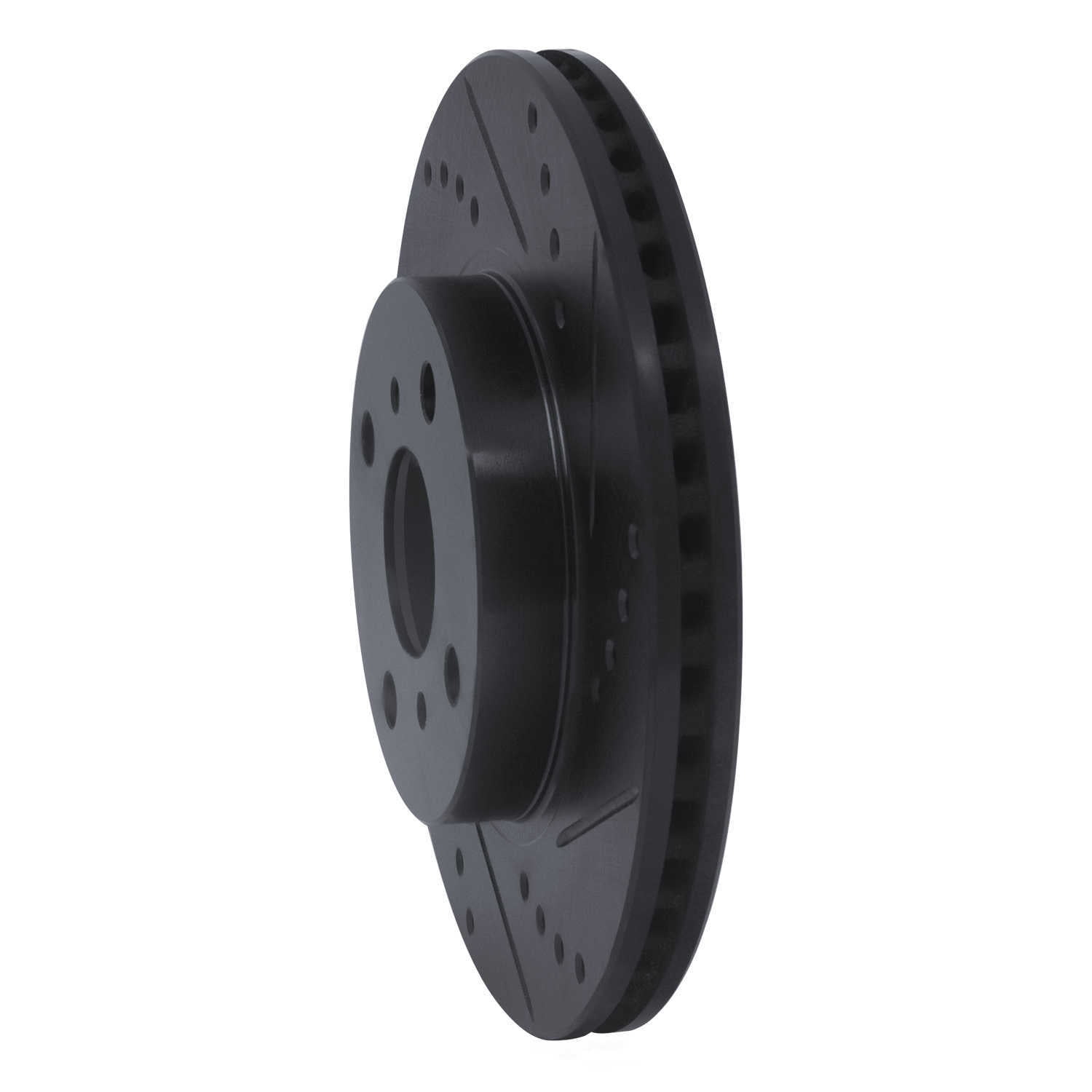 Dynamic Friction Company 633-76078R DFC Brake Rotor - Drilled And Slotted - Black