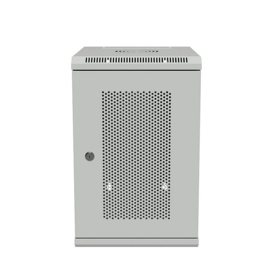 NavePoint 15.75 in Wall Mount Network Cabinet, 9U, Perforated, Gray