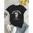 thumbnail image 2 of T-Shirt de Sport Décontracté pour Femme avec Motif de Lettres, Col Rond, Polyester Extensible Moyen pour Tenue Décontractée, Toutes Saisonsfête des Pères, Fête des Mères, Nouvel An, Fête du Printemps, Saint-Valentin, Indepep, 2 of 6