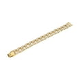thumbnail image 2 of Pulsera Cubana Bling Bling Hip Hop BRI para hombres y mujeres oro, 2 of 10
