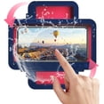 thumbnail image 1 of Shower Phone Holder,360° Rotation Bathroom Waterproof Phone Case, Shower Wall-Mounted Waterproof Phone Case, Highly Sensitive Touch Screen Waterproof Holder,for Phones Under 6.8 Inch (Blue), 1 of 8