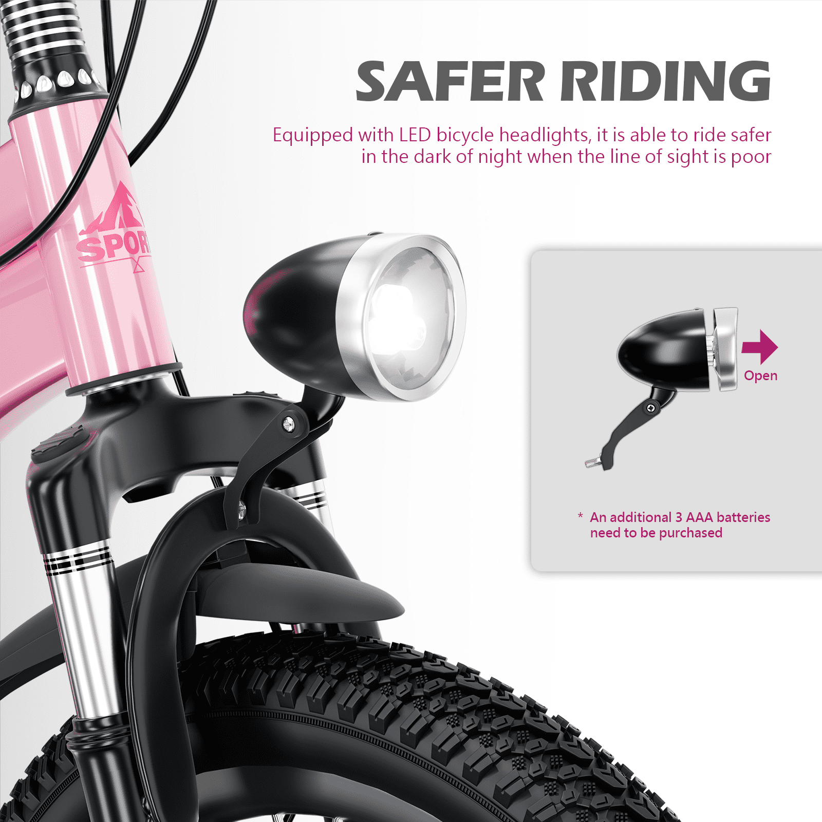 Holaki 20 Inch Kids Boys Girls Bike for 8-13 Years Old, Kids Bicycle Adjustable Seat with Basket, 7-Speed Gears, Dual Disc Brakes & Shock Absorber Front Fork for Birthday Gift,  Pink