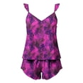 thumbnail image 3 of Uootdi Summer Sets for Women Jungle Pattern Sleeveless Cami Blouse Drawstring Waist Casual Shorts Travel Loungewear Sets, 3 of 6