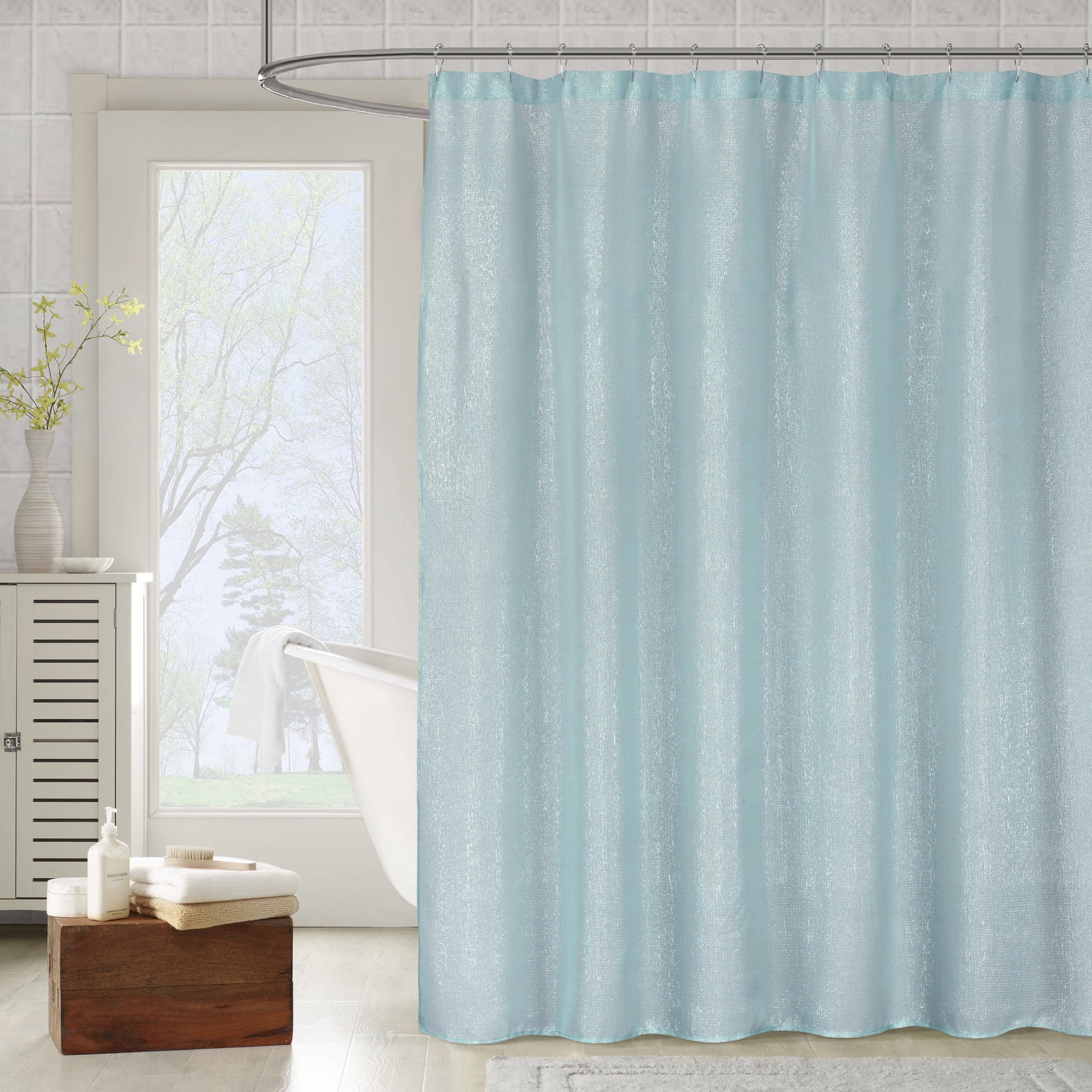Metallico Sparkle Metallic Shower Curtain