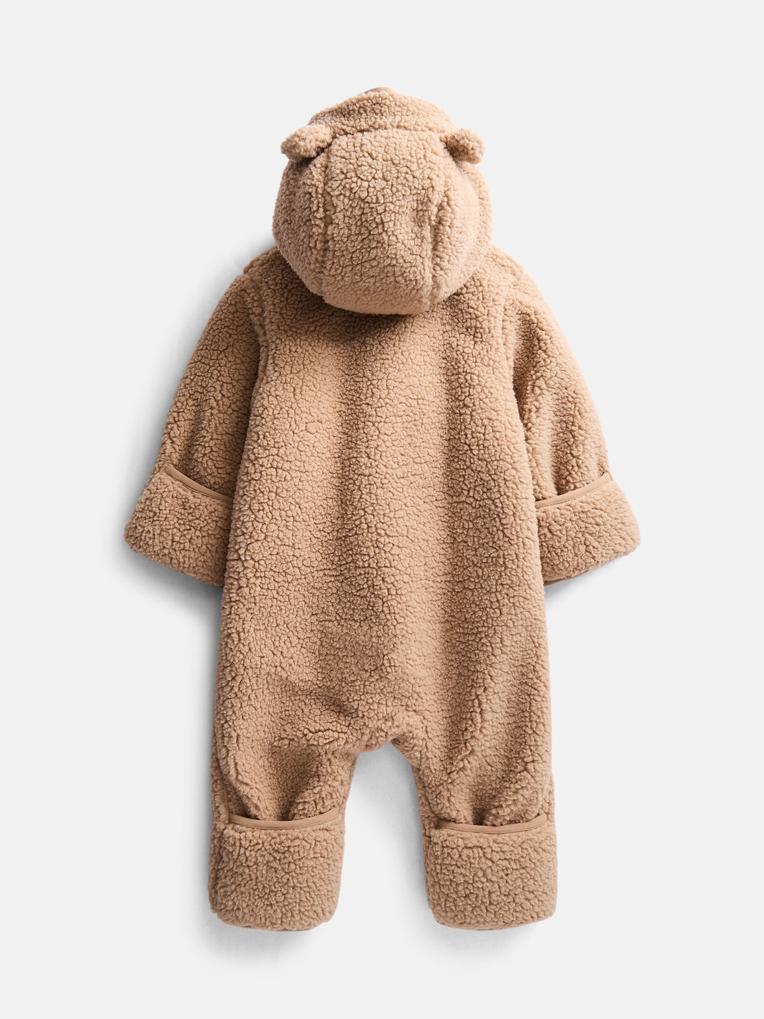 Wonder Nation Baby Teddy Fleece Pram with Hood, Sizes 0M-9M