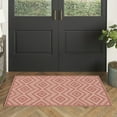 thumbnail image 6 of Nourison 2' x 4' Versatile Solid Diamond Indoor Outdoor Flatweave Area Rug Coral/Orange, 6 of 7