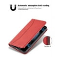 thumbnail image 3 of Flip Leather Multi Card Holder Phone Case & Stand Compatible With iPhone 15 in Red, 3 of 6