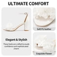 thumbnail image 4 of Ecetana Womens High Heel Sandals Open Toe Ankle Strap Chunky Heel Dress Shoes for Wedding Party, 4 of 7