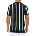 thumbnail image 3 of Men's Hollow Knit Polo Shirt V Neck Short Sleeve Golf Polo Shirts S Black, 3 of 6