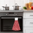 thumbnail image 5 of Haosy 2 Pack Kitchen Wash Cloths with Hanging Loops Absorbent Absorbent Quick Drying Hand Towels, Candy Cane and Dots, 5 of 7