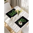 thumbnail image 5 of Green Game Controller Placemats Set of 4, Modern Art Gaming Handheld Black Placemats for Dining Table, Place Mats for Kitchen Tabletop, Waterproof Wipeable Dining Table Mats Set, 5 of 9