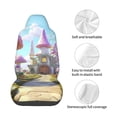 thumbnail image 5 of Balery Dreamy Mushroom House Pattern Car Seat Cover - Soft & Breathable Front Premium Covers with Non-Slip Protector Fits Most Automotive, Vans, SUVs, Trucks - 1 Unit, 5 of 5