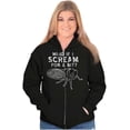 thumbnail image 4 of Funny Mind If I Scream A Bit Bug Unisex Fleece Graphic Zip Up Hoodie Brisco Brands 4X, 4 of 6