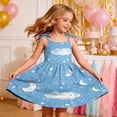 thumbnail image 2 of NAISIBABY Girls Casual Dress, Summer Flowy Sleeveless Leopard Prints Kids Cute Swing Sundress Blue Size 12, 2 of 9