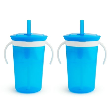 Munchkin SnackCatch & Sip 2-in-1 Snack Catcher and 2 Piece Spill-Proof Cup, Blue