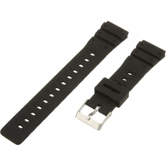 Timex Men's Q7B725  Rubber Resin Performance Sport 20mm Black Replacement Watch Band