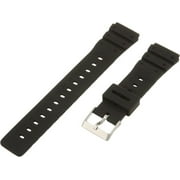 Timex Men's Q7B725  Rubber Resin Performance Sport 20mm Black Replacement Watch Band