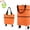 Orange, variant on 2-in-1 Foldable Shopping Cart 2027 New Portable Shopping Bag on Wheels | Reusable Waterproof Trolley Collapsible Grocery Shopping Tote Bag Cart with Wheels for Supermarket Laundry Travel