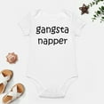 thumbnail image 4 of Gangsta Napper - Baby Clothes - Funny Newborn Bodysuit Outfits for Boys And Girls White-style-1 6months, 4 of 7