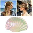 thumbnail image 2 of Gytml Shell Hair Claw Clip, Large Non- Beach Hair Accessory Fashionable Seashells Hair Barrettes For Women Summer Vacation Daily Wear(Green-2.44X3.74Inch), 2 of 6